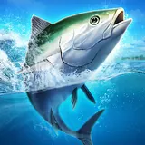 App-Symbol von Fishing Rival 3D mit springendem Thunfisch